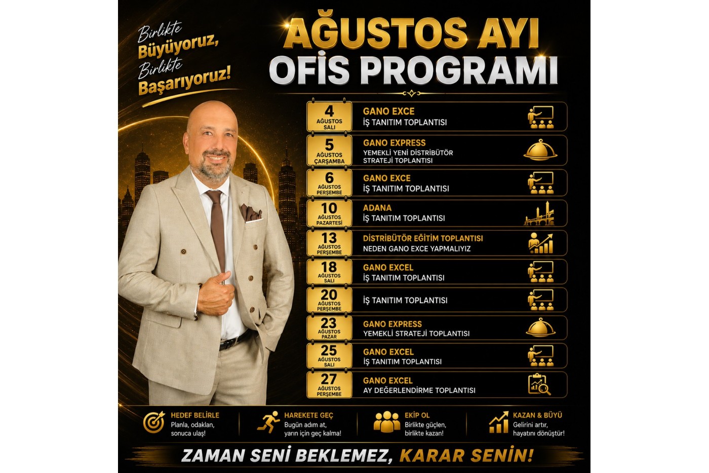 Ağustos Etkinlik Programı